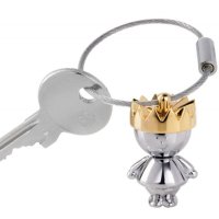Brelok TROIKA Little King, chromowany metal