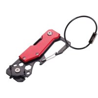 Brelok TROIKA Toolinator, 10 funkcji, stal nierdzewna, czerwony