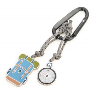 Brelok TROIKA Rucksack, karabińczyk, 2 charmsy, emaliowany metal