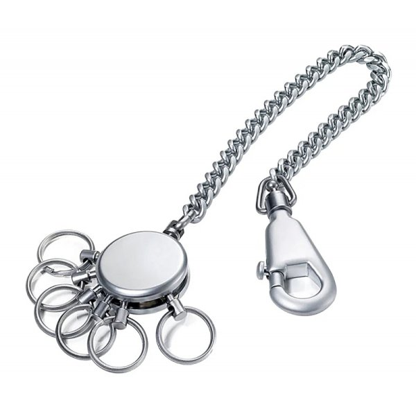 Brelok TROIKA Patent Chain, z łańcuszkiem, na 6 kluczy, matowy