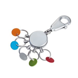 Brelok TROIKA Patent Colour, z karabińczykiem, na 5 kluczy, kolorowe znaczniki, matowy