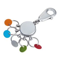 Brelok TROIKA Patent Colour, z karabińczykiem, na 5 kluczy, kolorowe znaczniki, matowy
