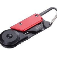 Brelok TROIKA Egon, z karabińczykiem, 5 funkcji, czarno‑czerwony