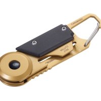 Brelok TROIKA Egon, z karabińczykiem, 5 funkcji, czarno‑złoty