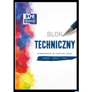 Blok techniczny OXFORD A4 10k 250G biały 400093199