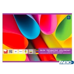 Blok tech.A4 kolor.20k barwiony w masie INTERDRUK