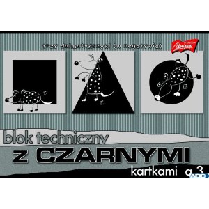 Blok tech czarny kar.  A3 10kartek 180gr / m2 UNIPAP