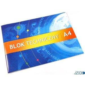 Blok techniczny biały A4 10k 250g KRESKA