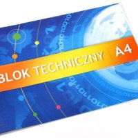Blok techniczny biały A4 10k 250g KRESKA