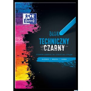 Blok techniczny OXFORD A4 10k 210G czarny 400093231