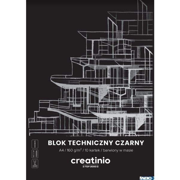 BLOK TECHNICZNY TOP 2000 CREATINIO A3 10K 160G CZARN 400176682