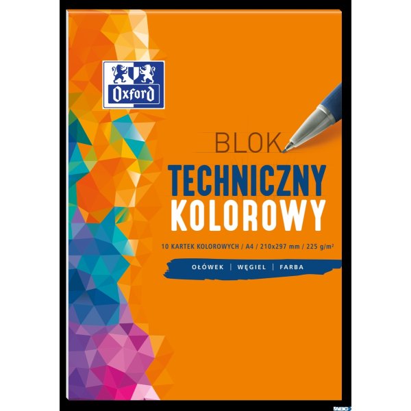 Blok techniczny OXFORD A4 10k 225G kolor 400093230
