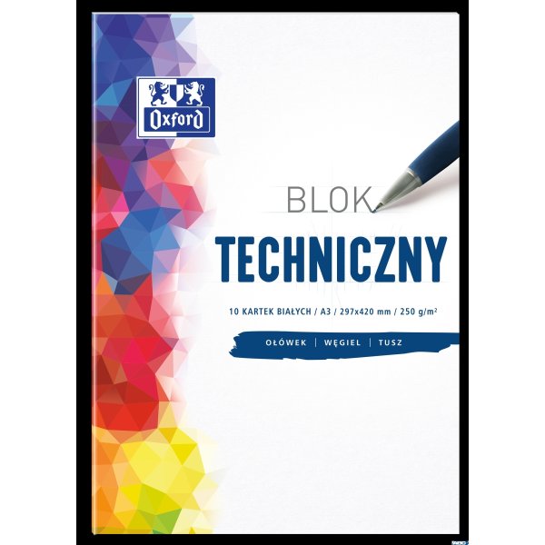 Blok techniczny OXFORD A3 10k 250G biały 400093232