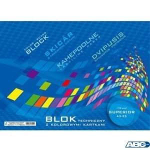 Blok techniczny kolorowy A3 10k KRESKA