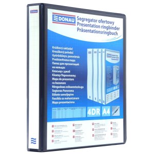 Segregator ofertowy DONAU, PP, A4 / 4RD / 16, czarny