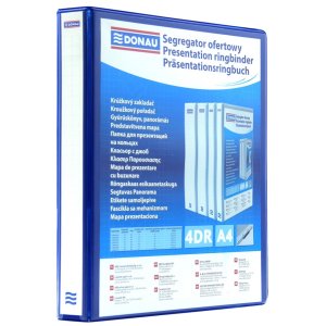 Segregator ofertowy DONAU, PP, A4 / 4RD / 20, niebieski