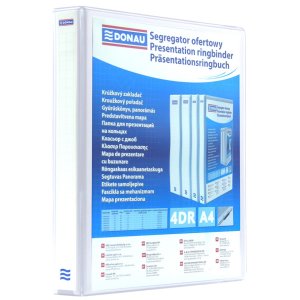 Segregator ofertowy DONAU, PP, A4 / 4RD / 20, biały