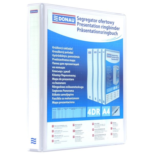 Segregator ofertowy DONAU, PP, A4/4RD/20, biały