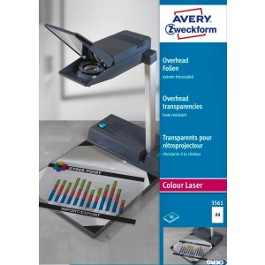 Folie do rzutników 3561 A4 50 ark powlekane, grubość 0,13 mm, Avery Zweckform