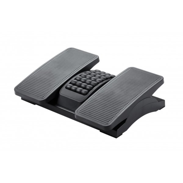 Podnóżek Q-CONNECT, 430x320mm, z oddzielnymi platformami na nogi, masażer, czarny