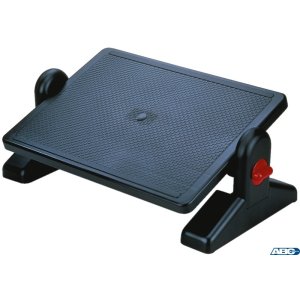 Podnóżek Q-CONNECT, z regulacją (x2), 450x310mm, czarny