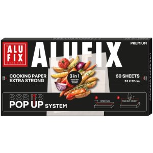 Papier do gotowania ALUFIX Pop-up, 3w1, 33x32cm, 50 arkuszy