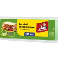 Torebki śniadaniowe JAN NIEZBĘDNY, zawiązywane, 100 szt.