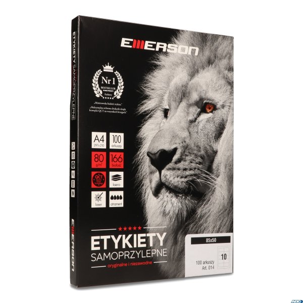 Etykiety A4 85x50mm białe  014 EMERSON