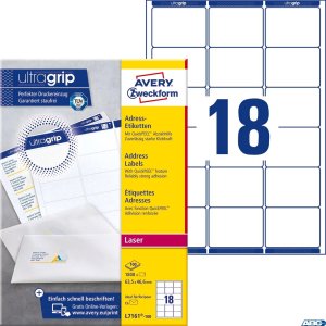 Etykiety adresowe L7161-100 63,5 x 46,6 100ark. Avery Zweckform