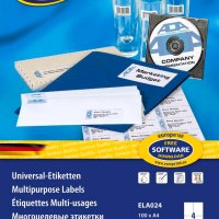 Etykiety uniwersalne ELA024 105 x 148 100 ark trwałe, Avery Zweckform