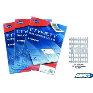Etykiety samoprzylepne No. 034 22x12 mm GRAND 150-1061 (X)