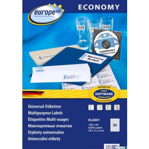 Etykiety uniwersalne ELA001 38 x 21,2 100ark. Economy Europe100 by Avery Zweckform