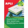 Etykiety ekologiczne APLI, 105x37mm, prostokątne, białe