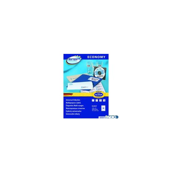 Etykiety uniwersalne ELA047 70 x 29,7 trwałe Economy Europe100 by Avery Zweckform