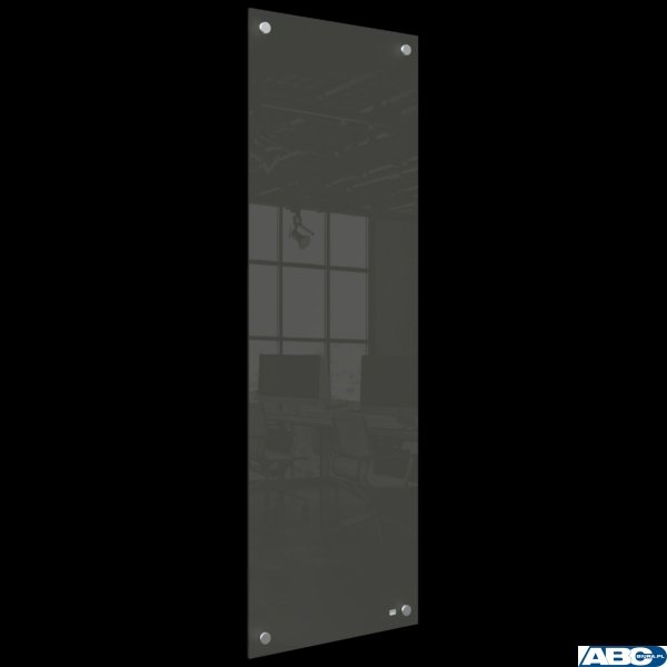Mała podłużna szklana tablica suchościeralna Nobo Home 300x900mm, czarna 1915610