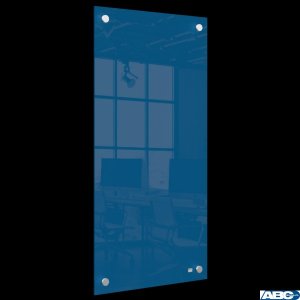 Mała podłużna szklana tablica suchościeralna Nobo Home 300x600mm, niebieska 1915607