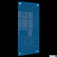 Mała podłużna szklana tablica suchościeralna Nobo Home 300x600mm, niebieska 1915607