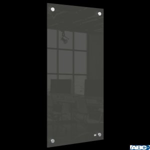 Mała podłużna szklana tablica suchościeralna Nobo Home 300x600mm, czarna 1915609