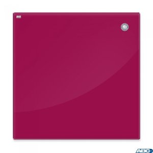 Tablica szklana magnetyczna 45x45cm czerwona 2X3 TSZ4545 R