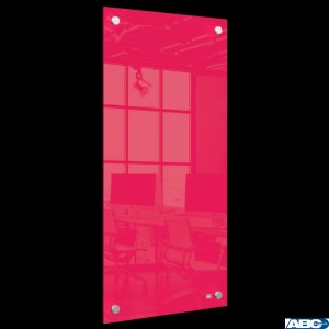 Mała podłużna szklana tablica suchościeralna Nobo Home 300x600mm, czerwona 1915605