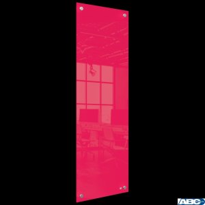 Mała podłużna szklana tablica suchościeralna Nobo Home 300x900mm, czerowna 1915606