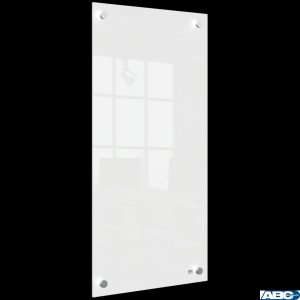 Mała podłużna szklana tablica suchościeralna Nobo Home 300x600mm, biała 1915603