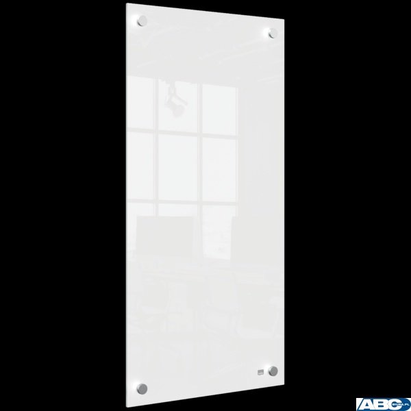 Mała podłużna szklana tablica suchościeralna Nobo Home 300x600mm, biała 1915603