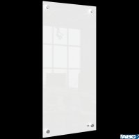 Mała podłużna szklana tablica suchościeralna Nobo Home 300x600mm, biała 1915603