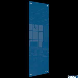 Mała podłużna szklana tablica suchościeralna Nobo Home 300x900mm, niebieska 1915608