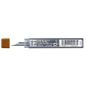 Grafity do ołówków PENAC 0,5mm, HB, zawieszka, 12 szt.
