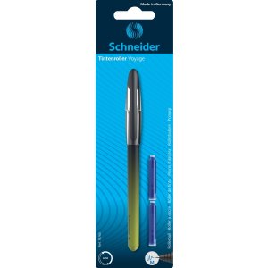 Pióro kulkowe SCHNEIDER Voyage  +  2 naboje, mix kolorów, blister