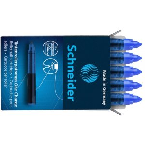 Kartridże SCHNEIDER One Change, do piór kulkowych, 0,6mm, 5szt., niebieskie