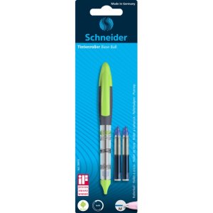 Pióro kulkowe SCHNEIDER Base Ball  +  2 cartridge 852, blister, mix kolorów