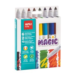 Flamastry APLI Kids, magic-zmieniające kolor, 8 szt., mix kolorów